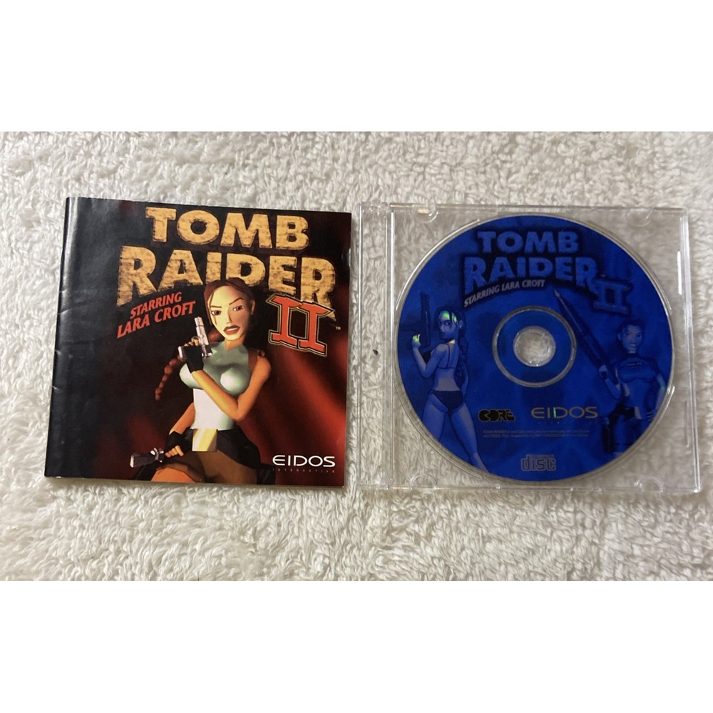 Tomb Raider II Lara Croft Computer Game PC CD ROM Action Adventure Vtg 1997